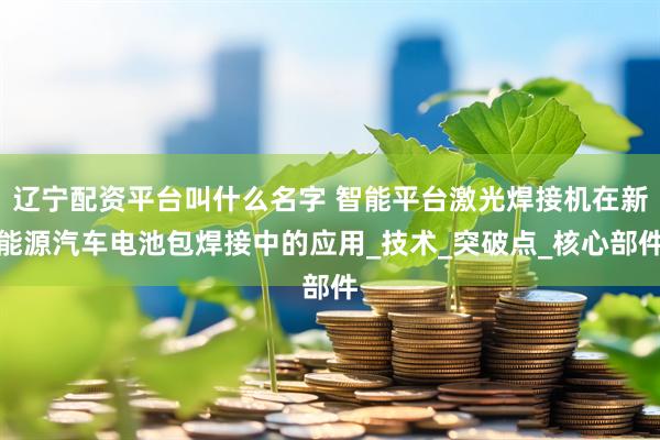 辽宁配资平台叫什么名字 智能平台激光焊接机在新能源汽车电池包焊接中的应用_技术_突破点_核心部件